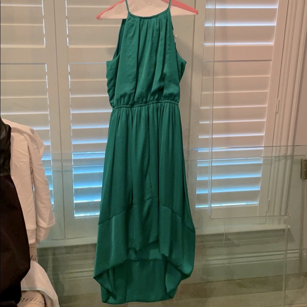 Banana republic hi-low emerald green dress size 2